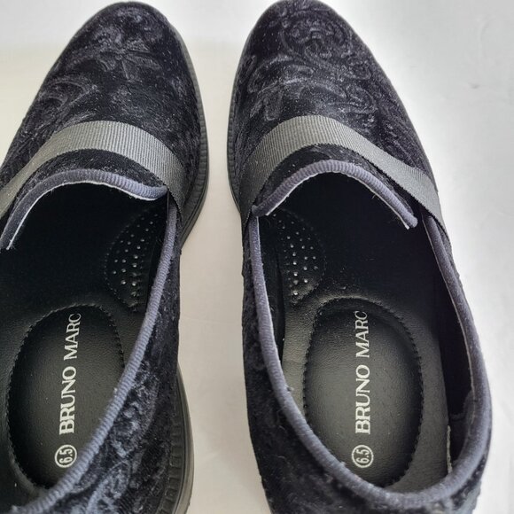 Bruno Marc Dress Shoes Velvet Loafers Mens Size 6.5 Slip On Black - Picture 11 of 15